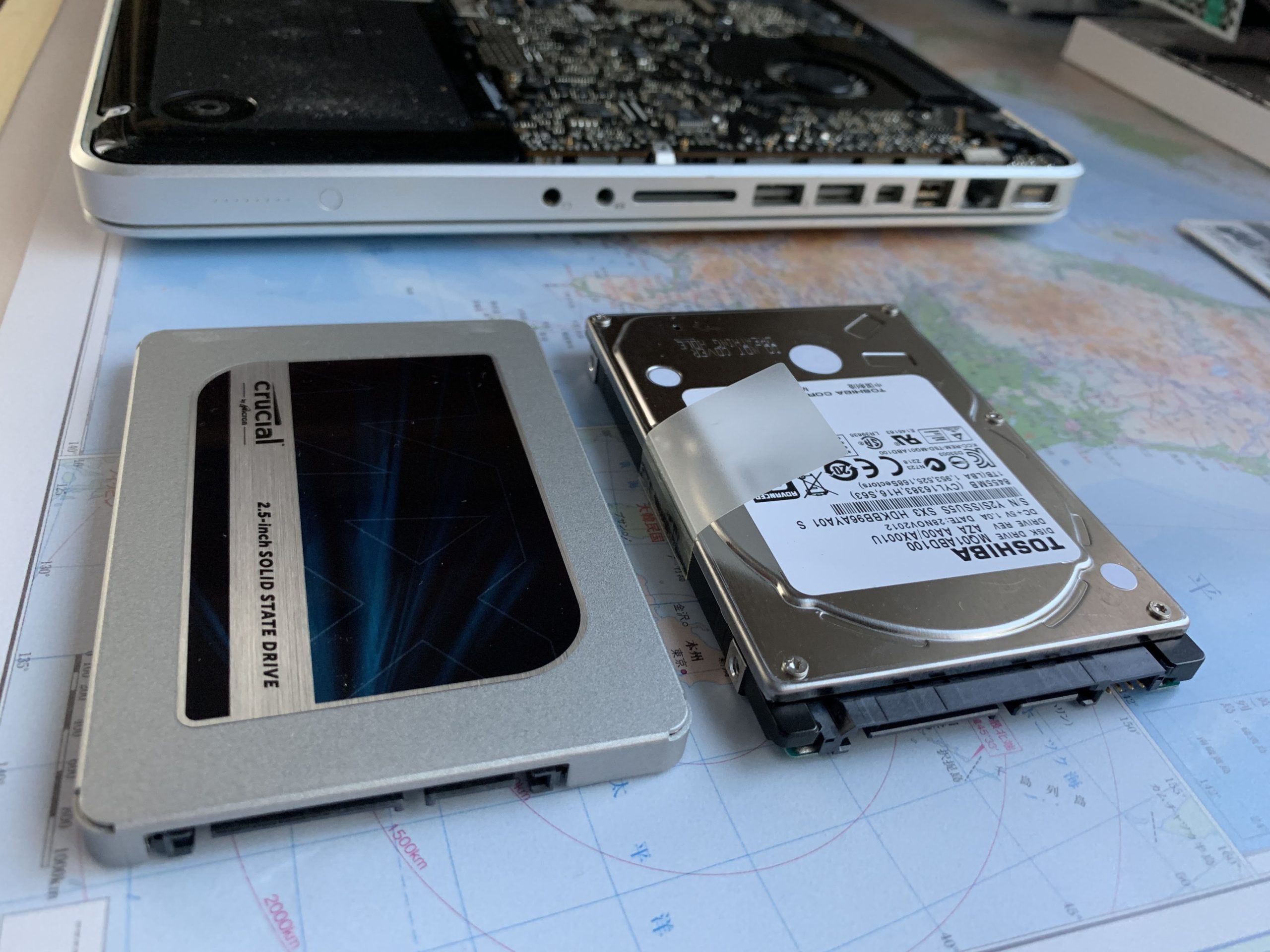 MacbookPro 15-inch Mid 2010 2TB SSD 換装 Crucial MX500