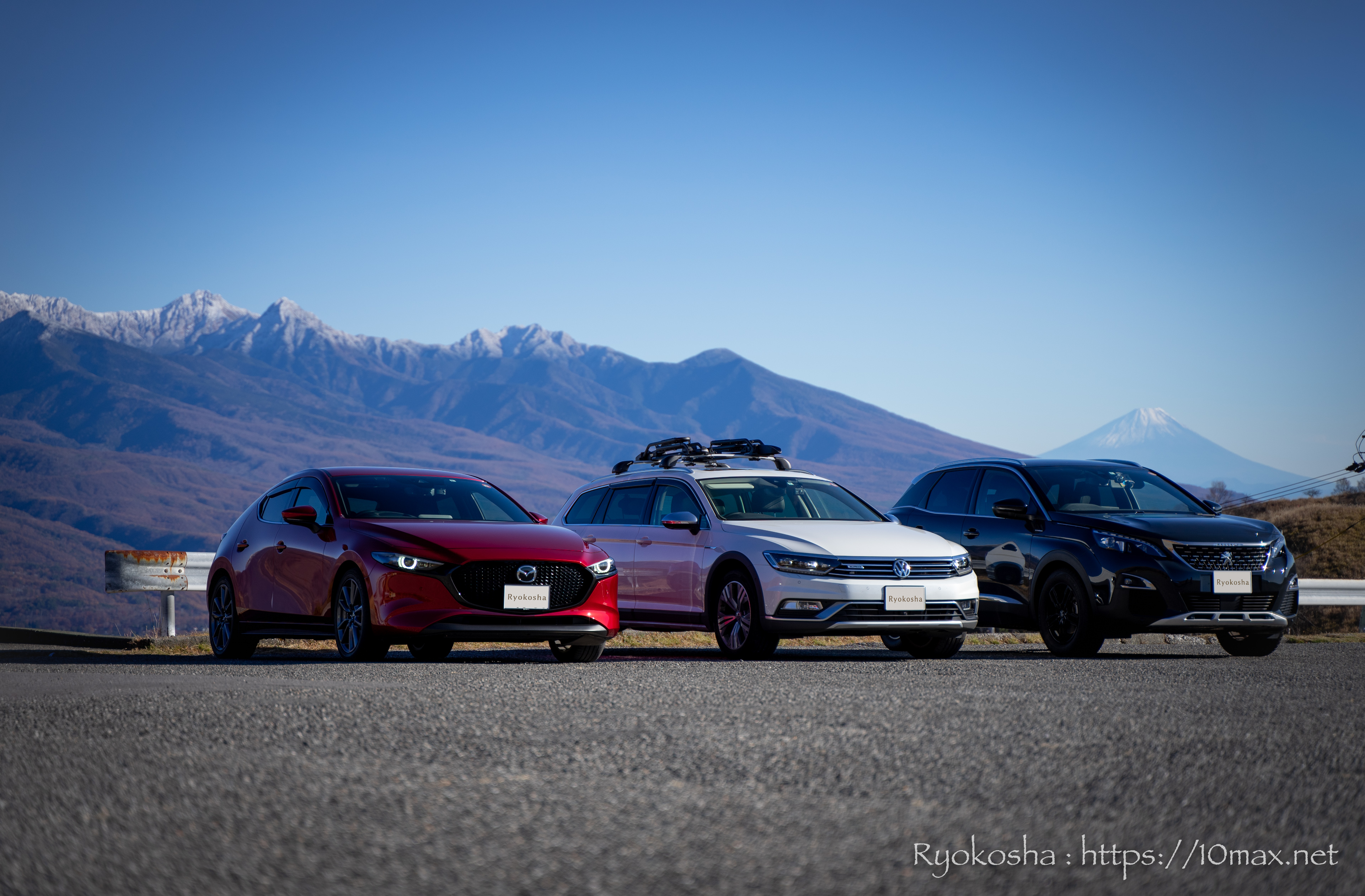 ビーナスライン　ドライブ　撮影スポット　富士山　八ヶ岳　伊那丸富士見台駐車場　絶景