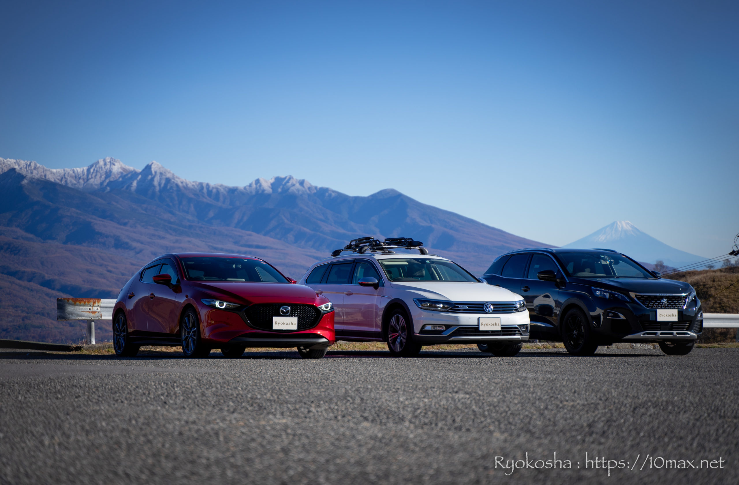 ビーナスライン　撮影スポット　富士山　八ヶ岳　伊那丸富士見台駐車場