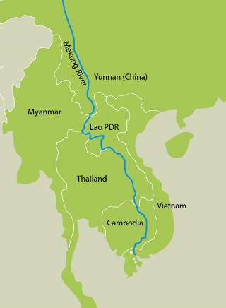 メコン川流域マップ